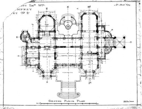 Chateau Impney - ground floor plan 1875