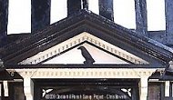 The sign of the Raven is seen in the gables of the Almshouses in Wychbold, and above the door of the Raven Hotel, Droitwich Spa.